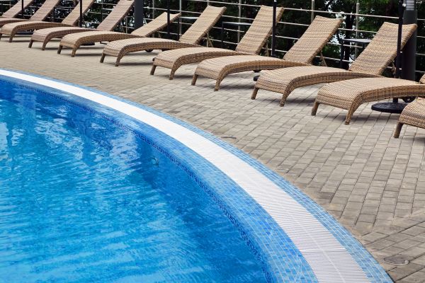 Poolside Hardscaping in Camas